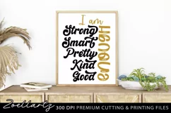I am Enough Christian Quote SVG PNG EPS DXF Farmhouse Sign Product Image 1
