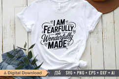 I Am Fearfully and Wonderfully Made SVG | Mental Health SVG Product Image 1