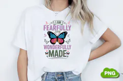 I Am Fearfully And Wonderfully Made PNG, Butterfly PNG Product Image 1