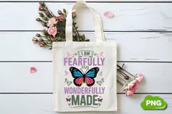 I Am Fearfully And Wonderfully Made PNG, Butterfly PNG Product Image 4