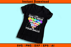 Here to Break Your Balls SVG | Funny Billiards Cut File Product Image 3