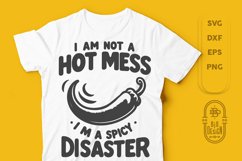 HOT Mess SVG | Funny Saying SVG File | Sarcastic Quote SVG Product Image 1