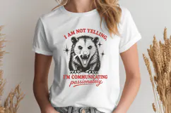 I Am Not Yelling SVG, Funny Opossum Sarcastic PNG Design Product Image 2