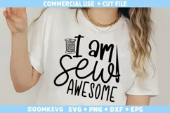 I am sew awesome SVG, Crafting SVG, Craft Quotes SVG Product Image 2