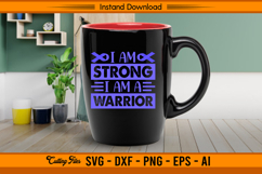 I Am Strong I Am A Warrior Stomach Cancer SVG Product Image 3