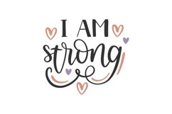 I Am Strong SVG Cut File Product Image 1