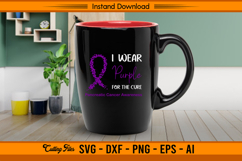 I Wear Purple For The Cure SVG Awareness Design File Product Image 3