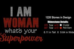 I Am Woman Rhinestone or Vinyl SVG Template - Girl Power Product Image 2