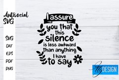 Antisocial Quotes SVG | Sarcastic Quotes|Funny Quotes Design Product Image 1