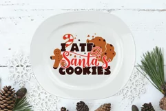 I ate Santa s cookies funny quote for santa plate, t shirt design, home decoration