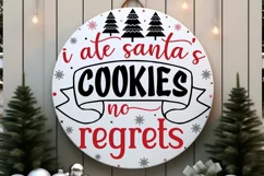 I Ate Santa's Cookies SVG ,Christmas Round SVG Design Product Image 2