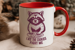I Ate the Cookies Fight Me SVG, Funny Raccoon Christmas PNG Product Image 3