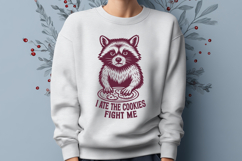 I Ate the Cookies Fight Me SVG, Funny Raccoon Christmas PNG Product Image 2