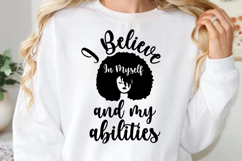 I believe in myself and my abilities SVG, Black Woman Quotes Product Image 1