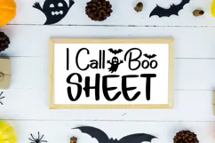 I Call Boo Sheet Sign SVG, Farmhouse Halloween Sign Product Image 2