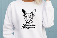 Sassy Sphynx Cat SVG Funny Grumpy Cat Clipart, Hairless Cat Product Image 3