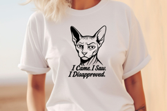 Sassy Sphynx Cat SVG Funny Grumpy Cat Clipart, Hairless Cat Product Image 2
