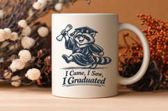 I Came I Saw I Graduated SVG - Funny Raccoon Graduation PNG Product Image 3