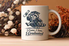 I Came I Saw I Graduated SVG - Funny Raccoon Graduation PNG Product Image 3