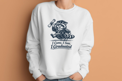 I Came I Saw I Graduated SVG - Funny Raccoon Graduation PNG Product Image 2