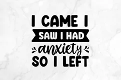 I came i saw i had anxiety SVG, Sarcastic SVG Design Product Image 2