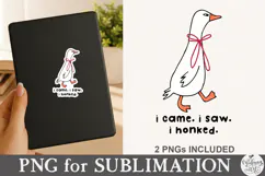 I Came I Saw I Honked Funny Goose PNG Product Image 2