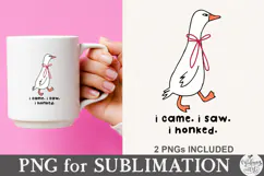 I Came I Saw I Honked Funny Goose PNG Product Image 3