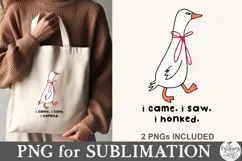 I Came I Saw I Honked Funny Goose PNG Product Image 4