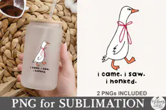 I Came I Saw I Honked Funny Goose PNG Product Image 5