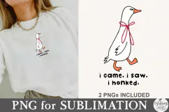 I Came I Saw I Honked Funny Goose PNG Product Image 6