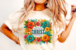 Floral Christian Sublimation, Jesus PNG, Bible Verse PNG Product Image 2