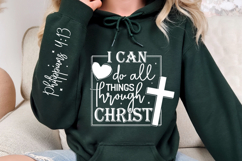 I Can Do All Things Through Christ Sleeve SVG Design Product Image 2
