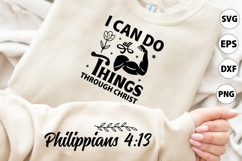I Can Do All Things Through Christ Sleeve SVG, Christian SVG Product Image 1