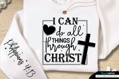 I Can Do All Things Through Christ Sleeve SVG Design Product Image 1