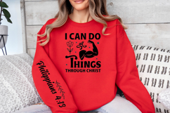 I Can Do All Things Through Christ Sleeve SVG, Christian SVG Product Image 2