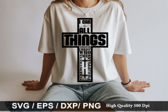 i can do all things through christ - Bible Verse SVG Design Product Image 1