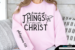 I Can Do All Things Through Sleeve SVG, Bible Quotes SVG Product Image 1