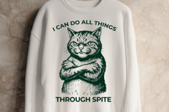 Funny Cat Through Spite SVG PNG Sarcastic Design Product Image 3