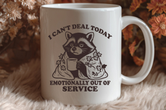 I Can&#039;t Deal Today Raccoon SVG | Emotionally Out of Service Product Image 3