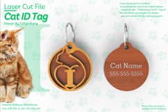 I | Cat ID Tag | Cat ID Tag Slide On Collar| laser cut | SVG Product Image 1