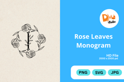 Rose Leaves Monogram Product Image 1