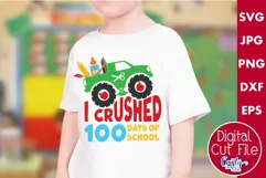 Monster Truck | 100 Days Of School Kid's Svg Design Product Image 1