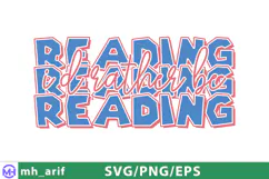 I'd Rather Be Reading Baseball SVG PNG T-shirt Design Product Image 1