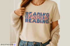 I'd Rather Be Reading Baseball SVG PNG T-shirt Design Product Image 4