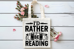 I&#039;d Rather Be Reading SVG, Book Lover SVG, Reading SVG Product Image 4