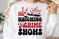 I&#039;d rather be watching crime shows SVG, Retro True Crime SVG Product Image 1