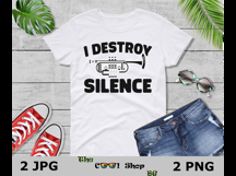 I Destroy Silence Png, Musical Instrument Png, Trumpet Png Product Image 3
