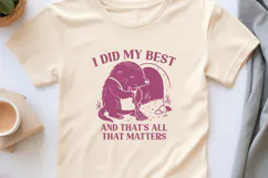 I Did My Best SVG PNG Motivational Mole Woodland Clipart Product Image 3