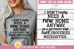 Funny Cost Of Living Quote on Shirt Mockup 