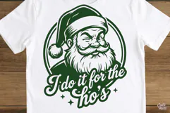I Do It For The Hos Santa Christmas SVG PNG Product Image 4